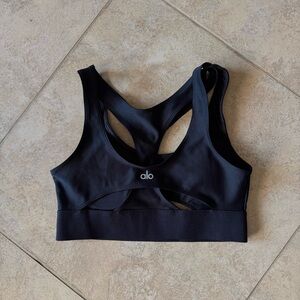 ALO Yoga Midnight Black Sports Bra